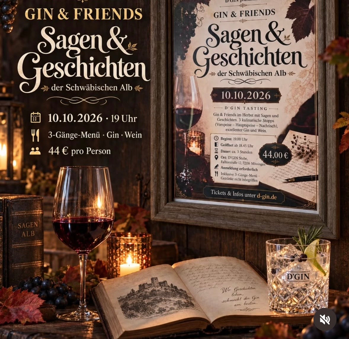 Gin&Friends: Sagen und Geschichten der Schwäbischen Alb 10.10.2026
