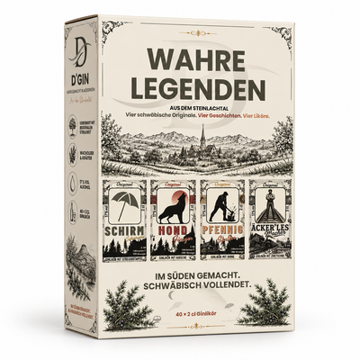 D’GIN Wahre Legenden – 40 × 2 cl Ginlikör