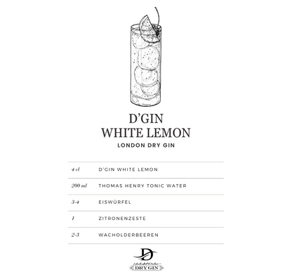 D‘ GIN WHITE Lemon - 42% vol.