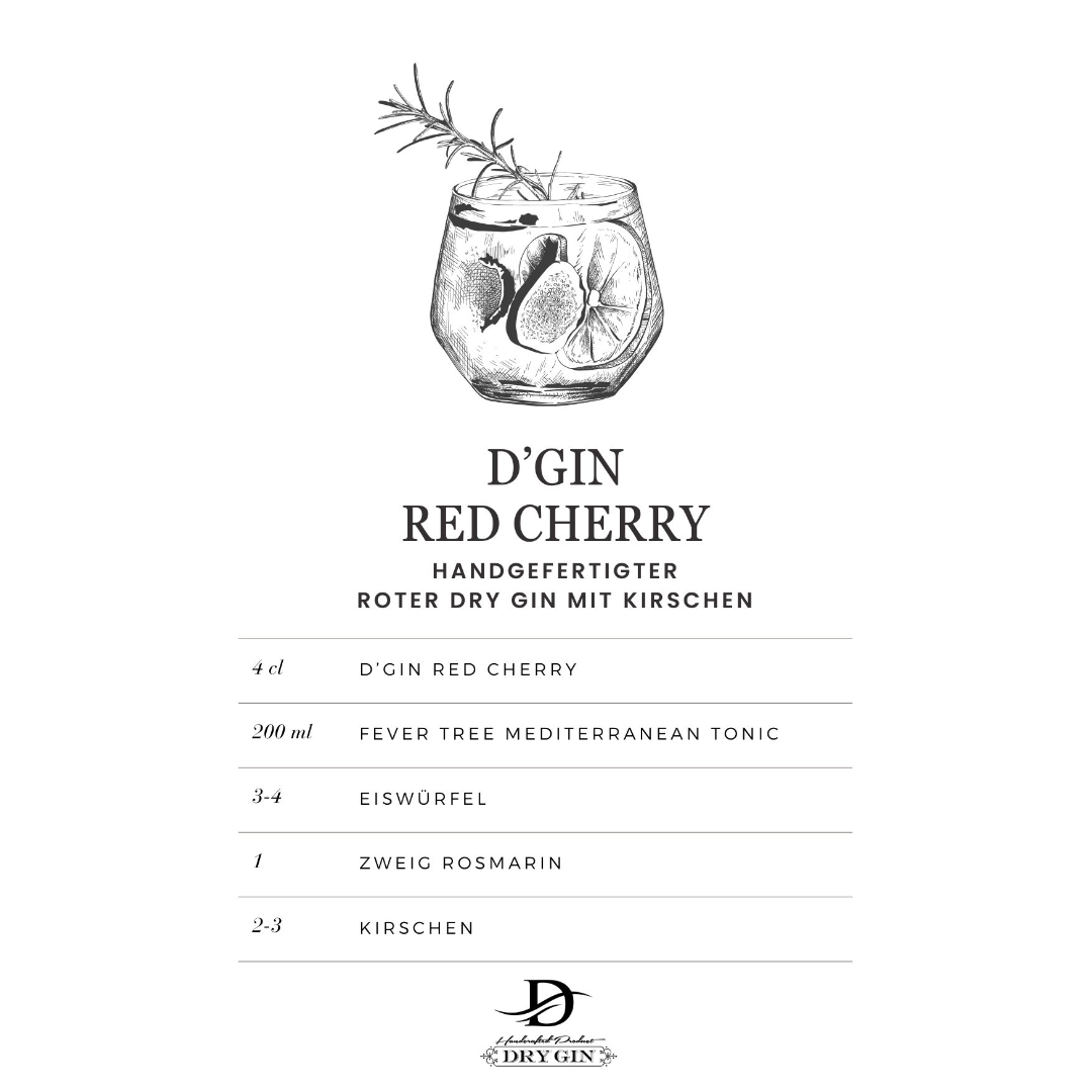 D‘ gin red cherry - 42% vol.